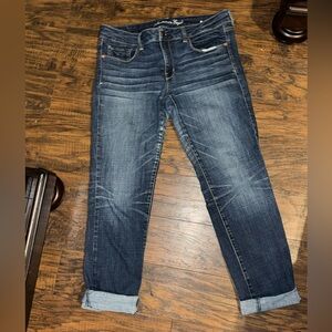 American Eagle Outfitters Dark wash Boyfriend Jeans size 12 short